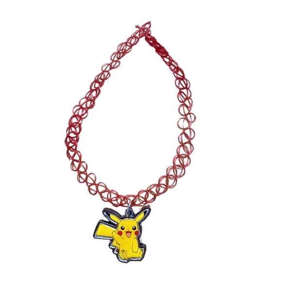Pokmon Pikachu Tattoo Choker Necklace - Handcrafted In Florida